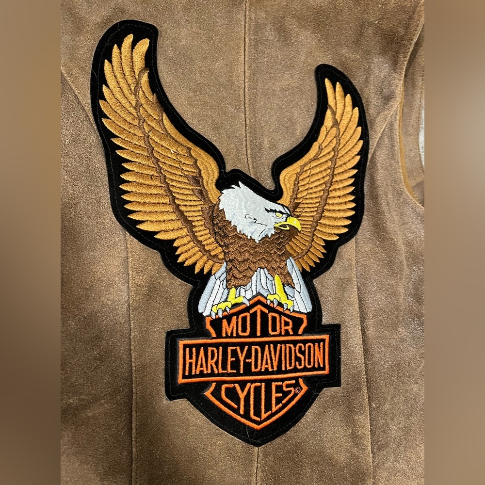 FIRST genuine leather Harley Davidson vest - Picture 3 of 7